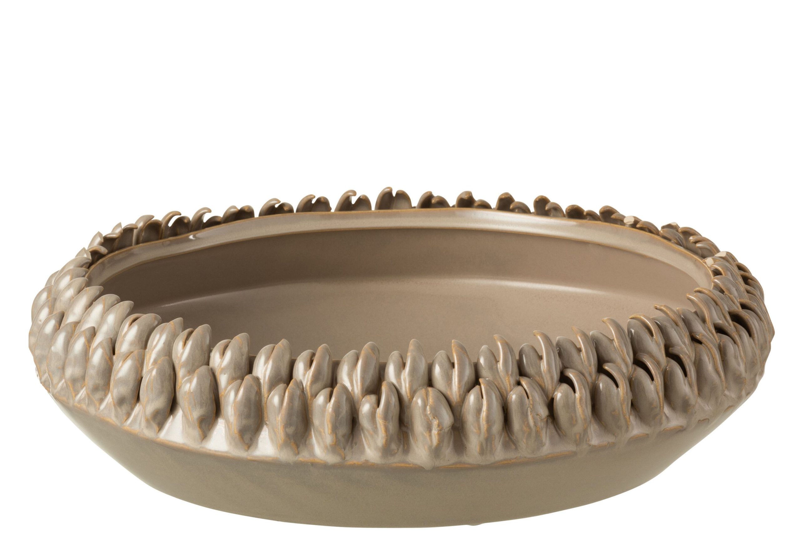 Plat ibiza ceramique gris large