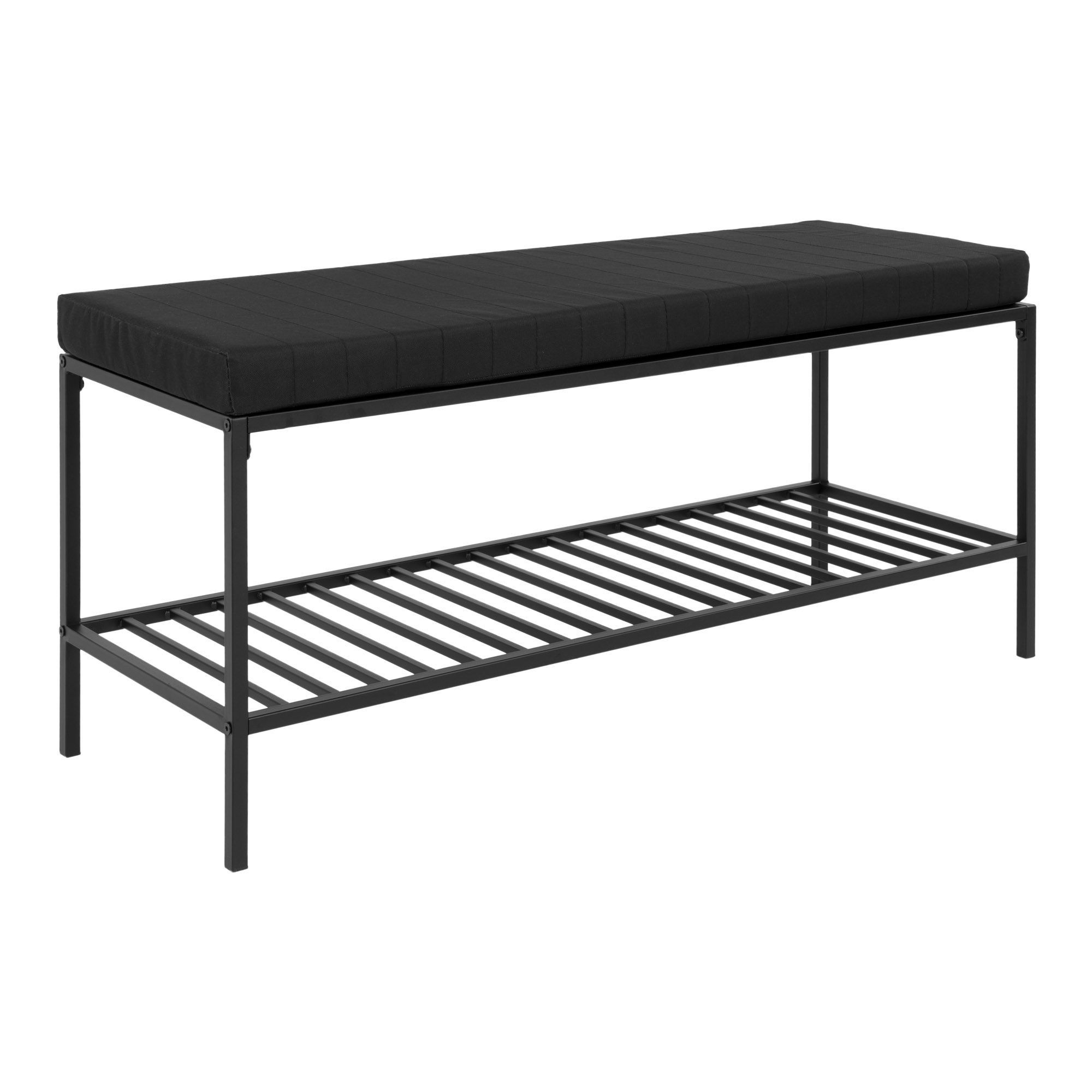 Banc Vita - Noir avec coussin et tablette