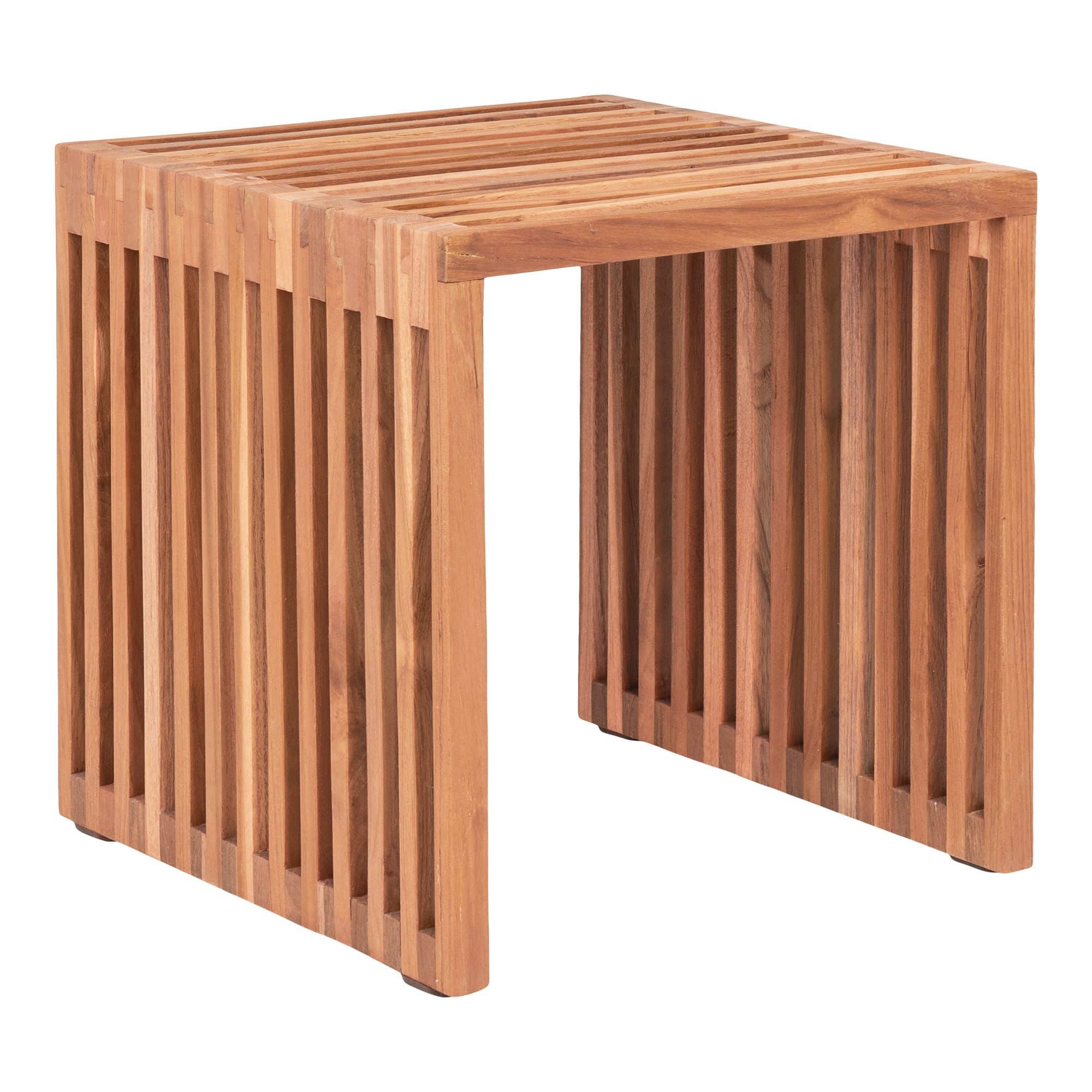 Table d'appoint Pego en bois de teck - Naturel 40x40x40 cm