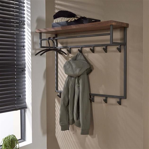 Porte-manteau mural Antoinette 12 crochets-Saja noyer