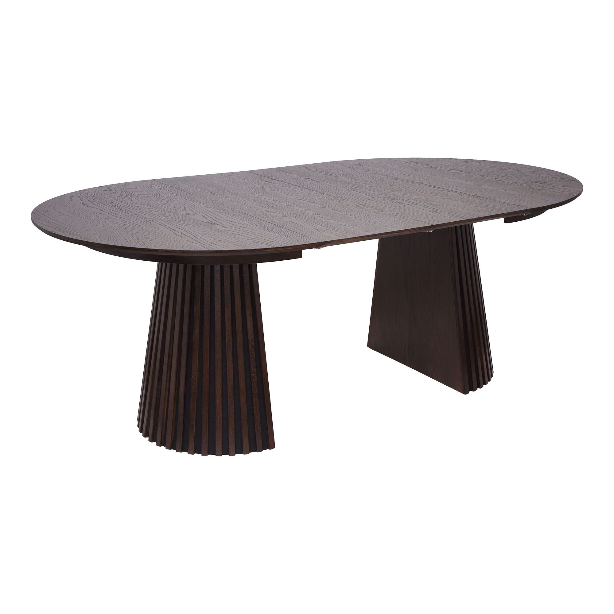 Table de salle à manger extensible Osaka - 120-160-200x75cm - chêne fumé