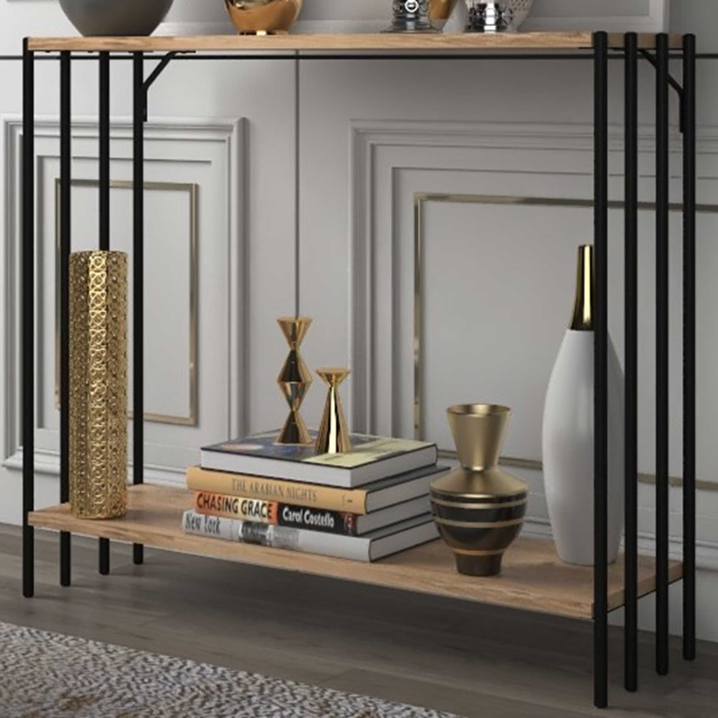 Verona Buffet | MÉLAMINE - MÉTAL | Noir Pin Atlantique