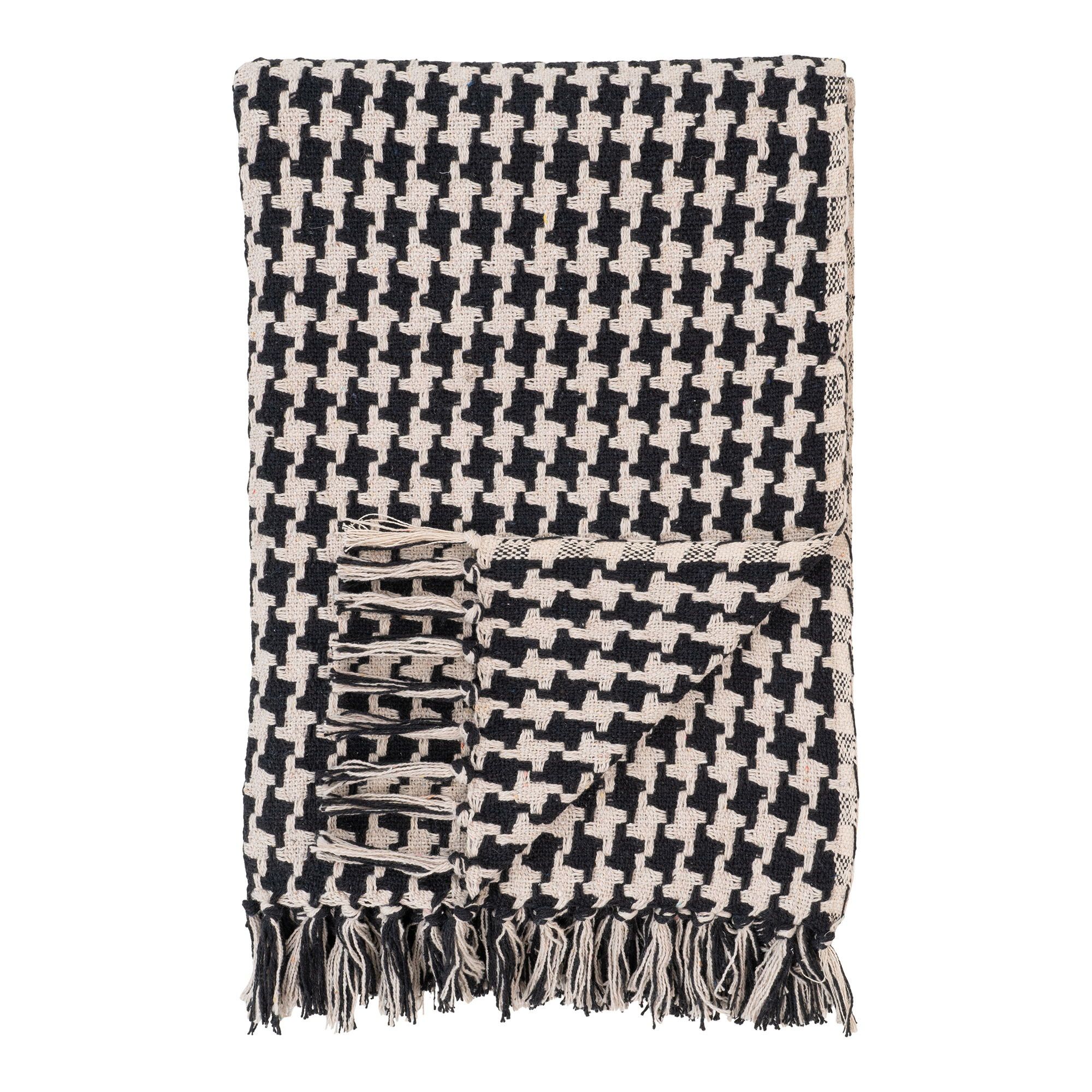 Couverture Plaid Noir/Beige 130x180cm