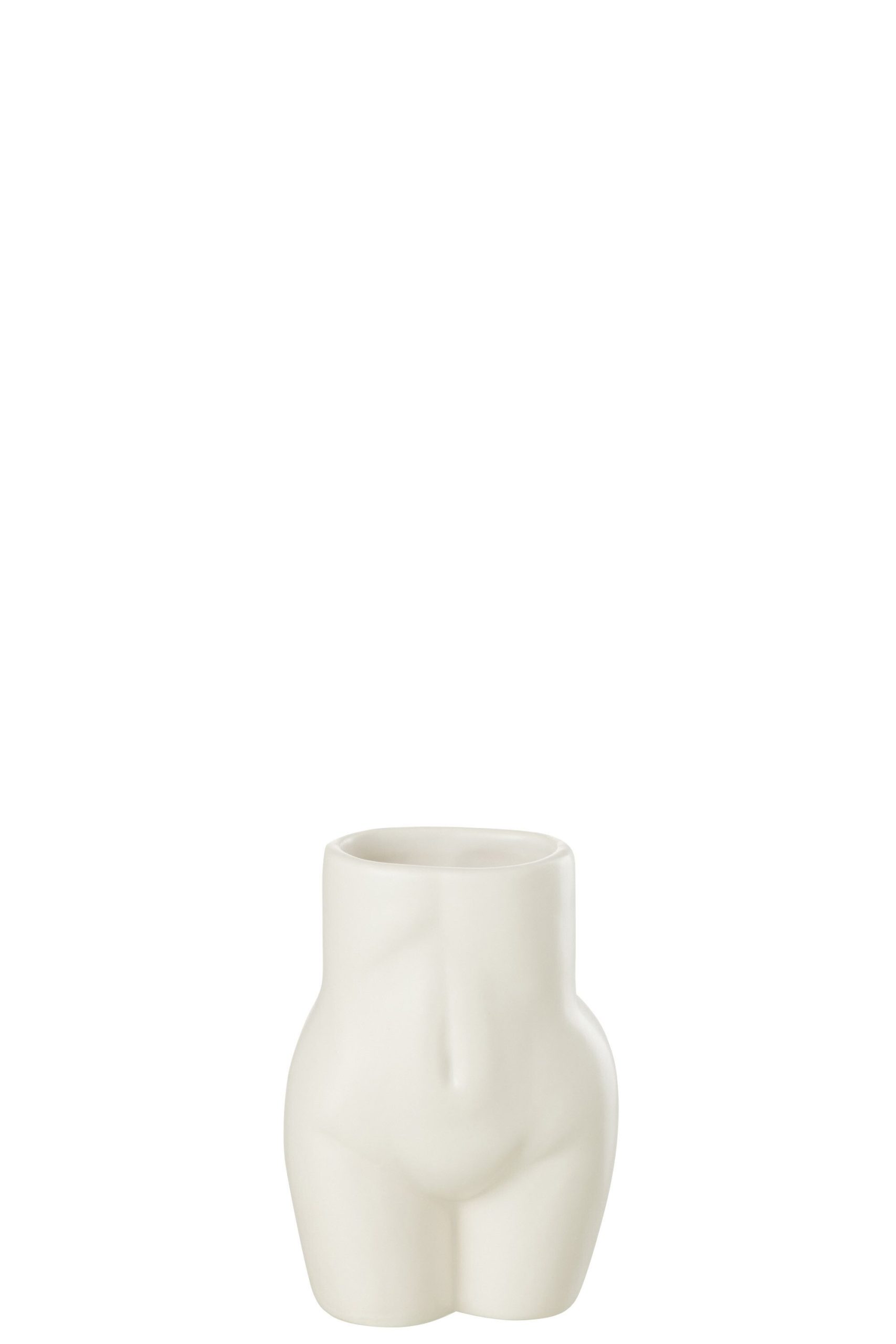 Cachepot corps dolomie blanc