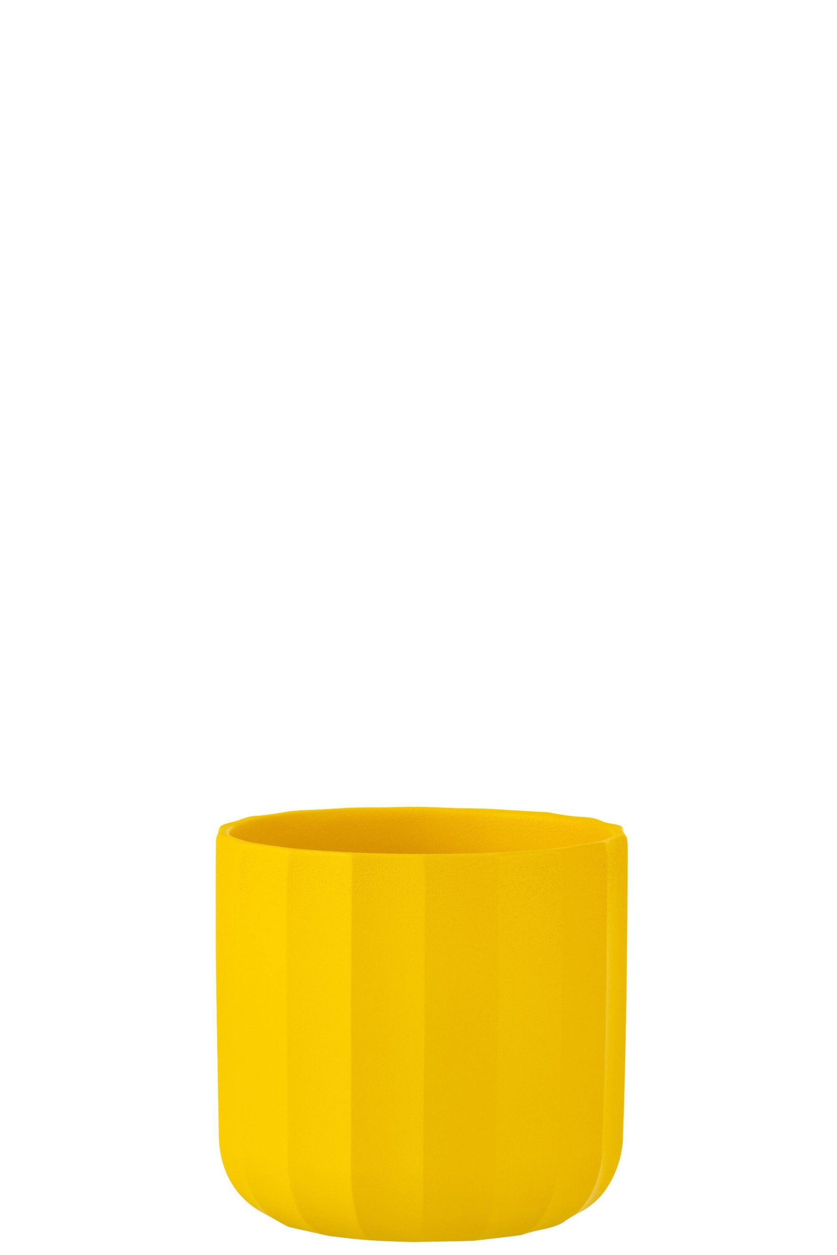 Cachepot summer ceramique jaune medium