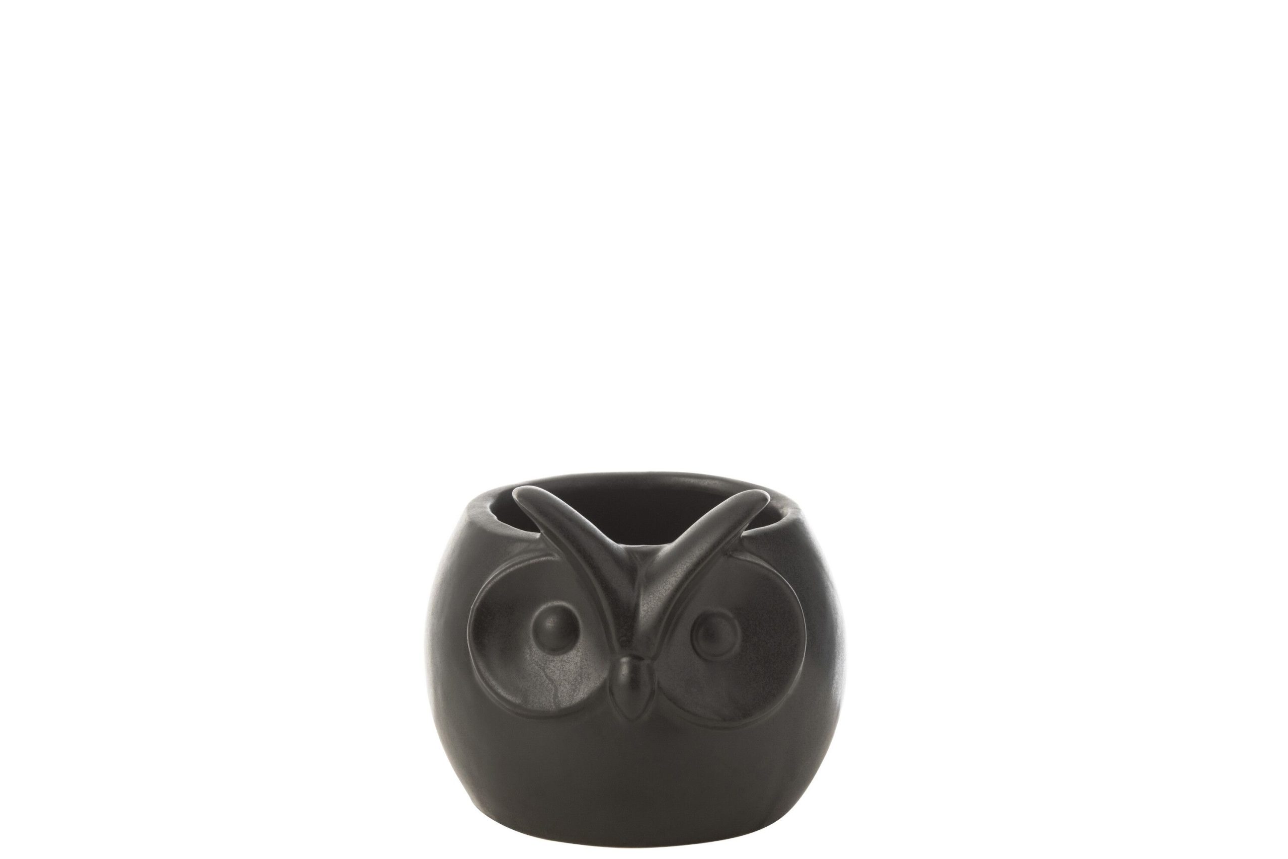 Cachepot hibou noir porcelaine small