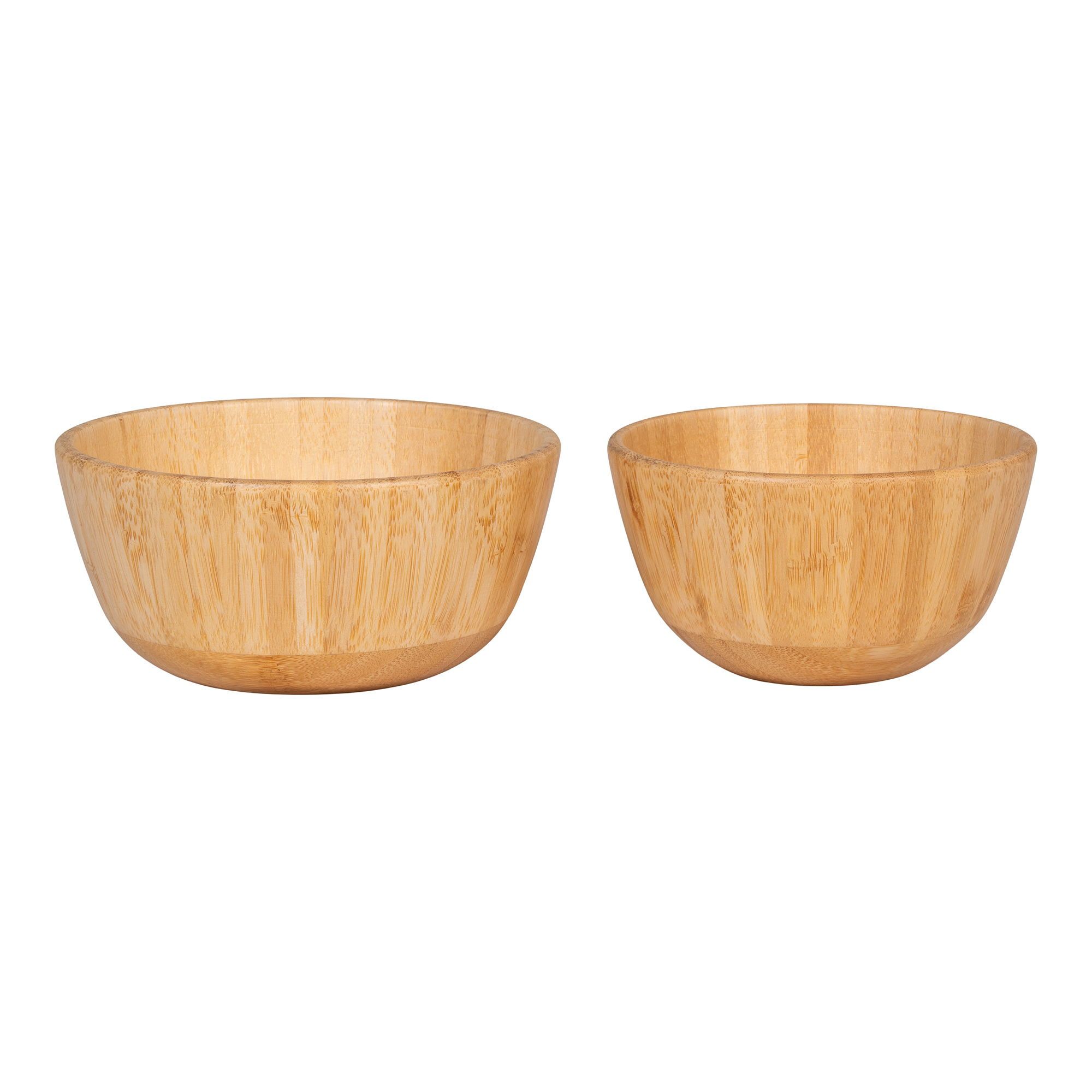 Chefalu Bamboo Bowl Set - Natural, Set of 2 (Jeu de bols en bambou Chefalu)