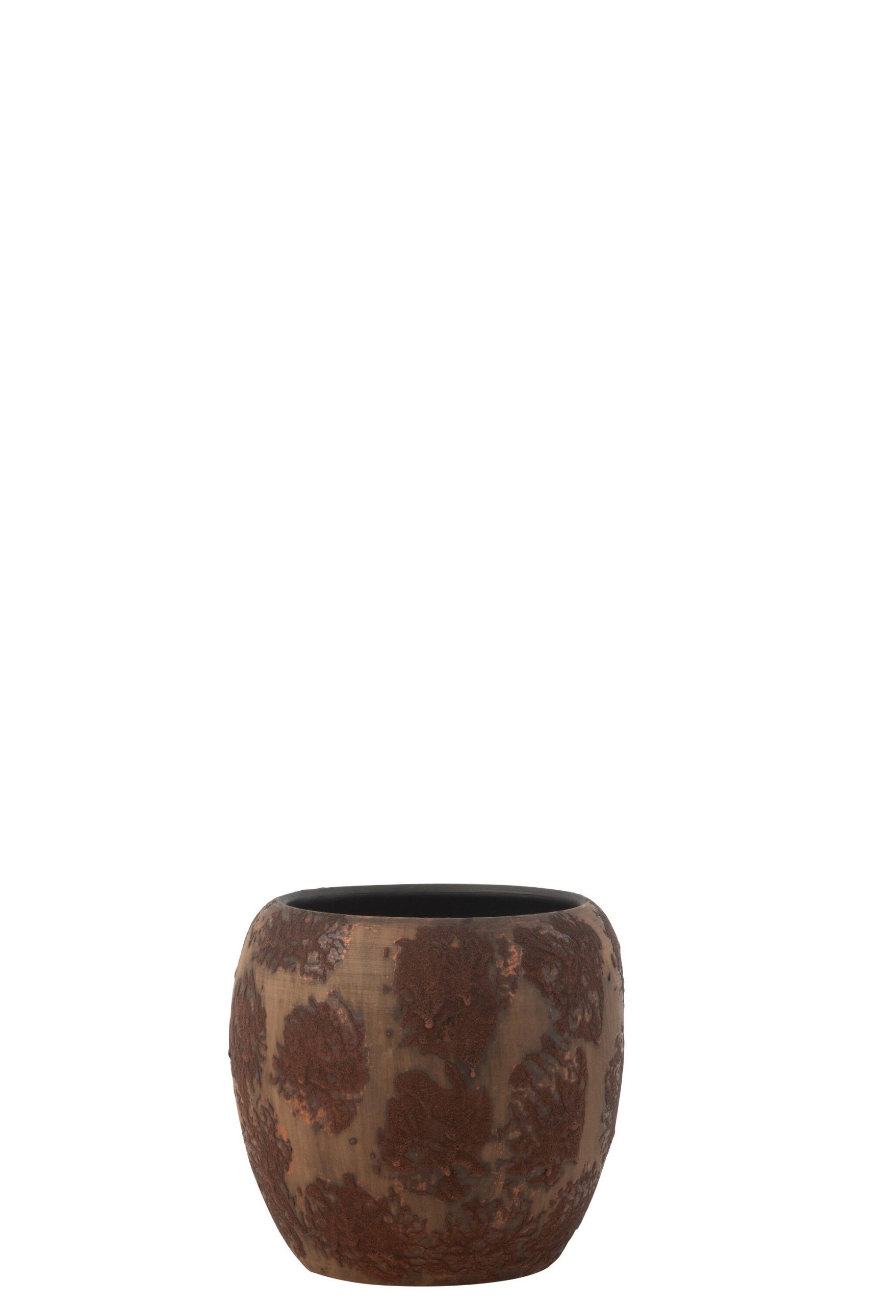 Flowerpot round terra brown/rust large
