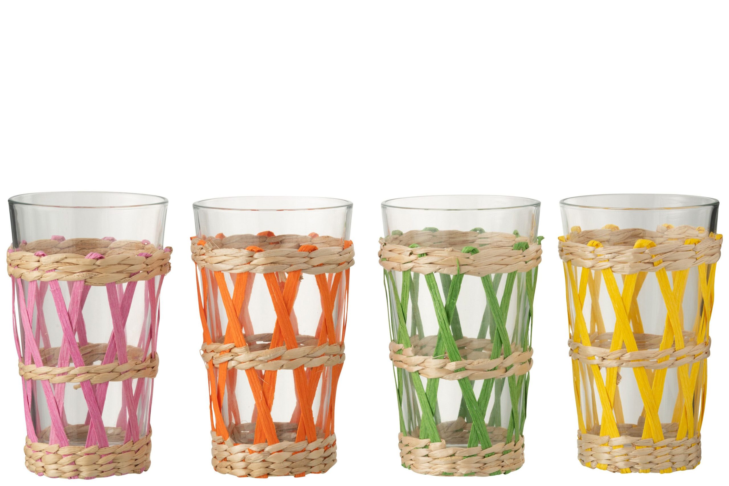 Verre a boire tresse verre mix large assortiment de 4