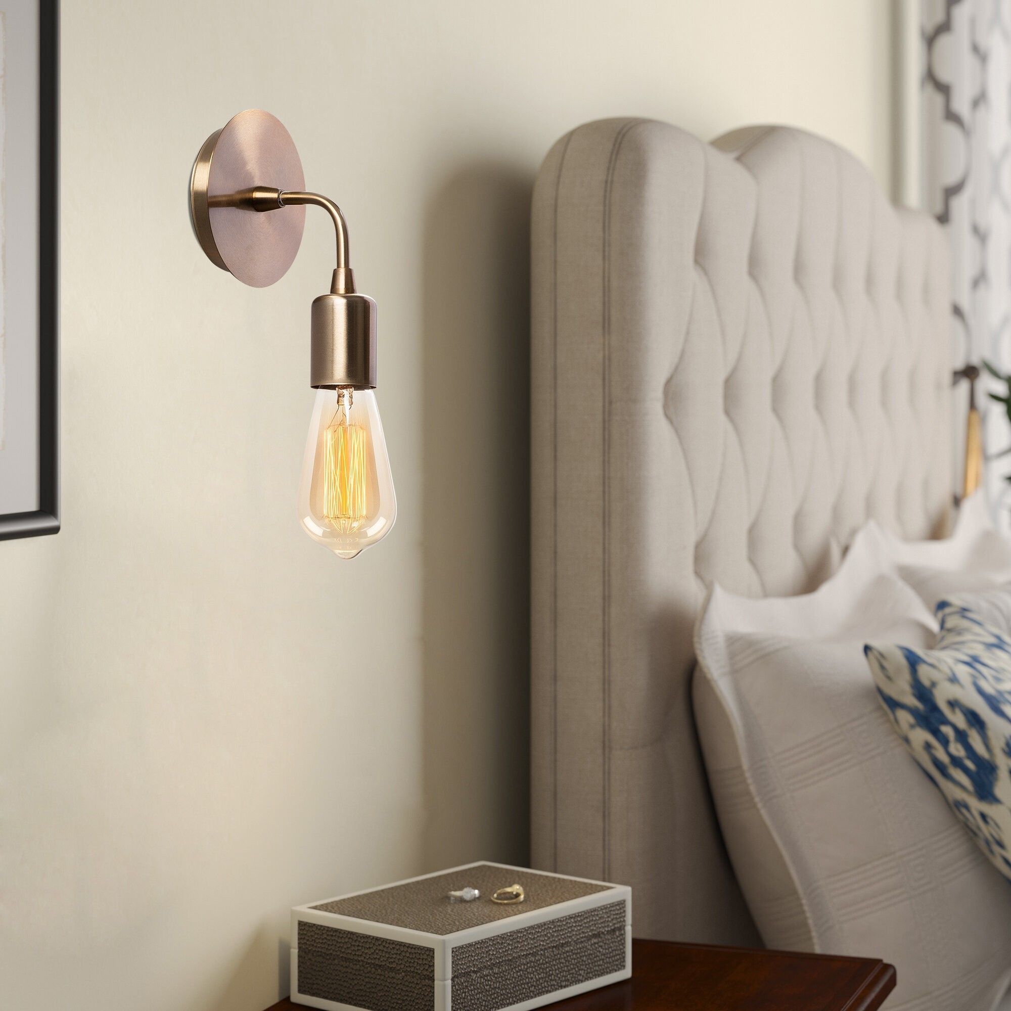 Lampe murale Noor - 12x12x20cm - métal - bronze