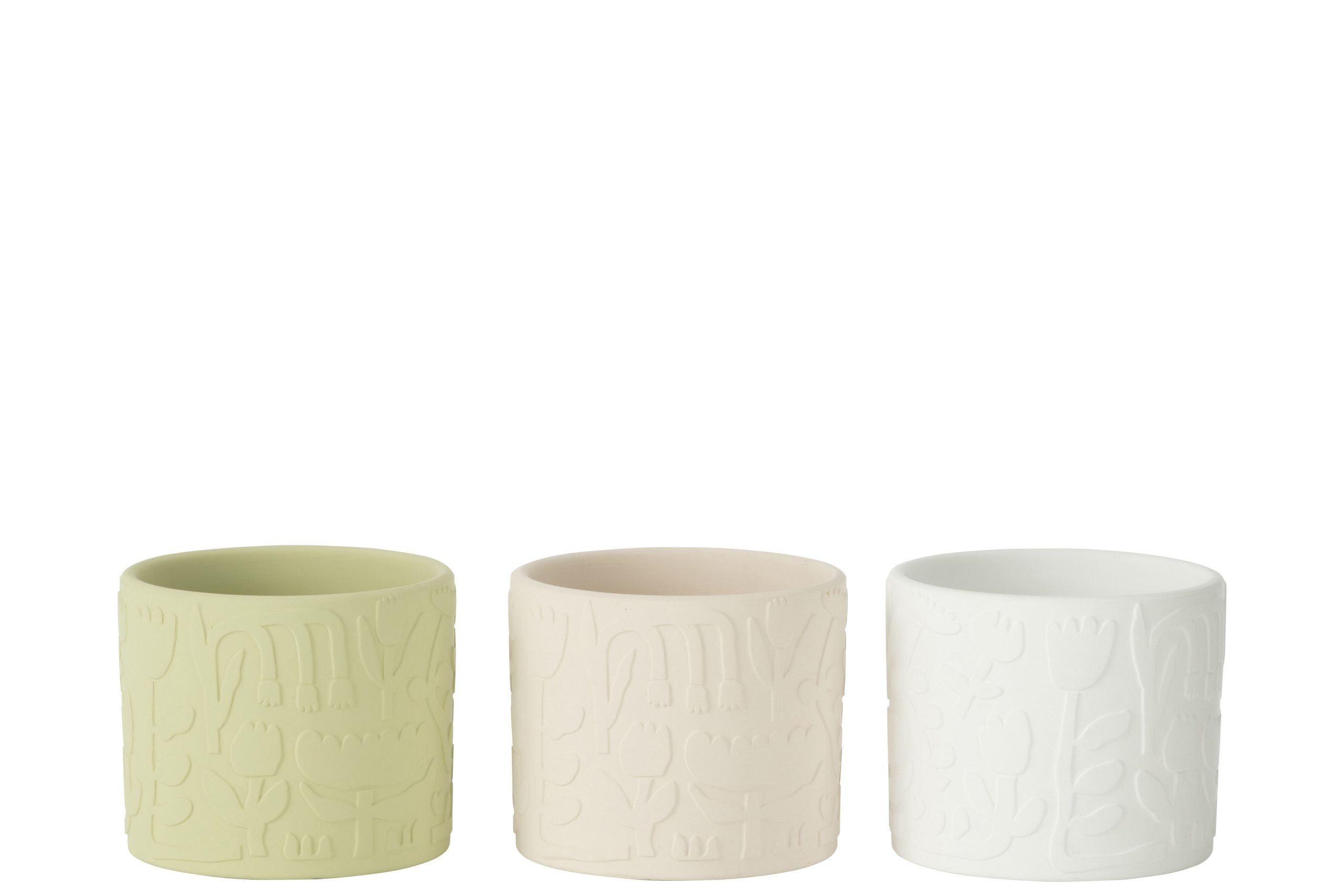 Cachepot aloha terracotta mix small assortiment de 3