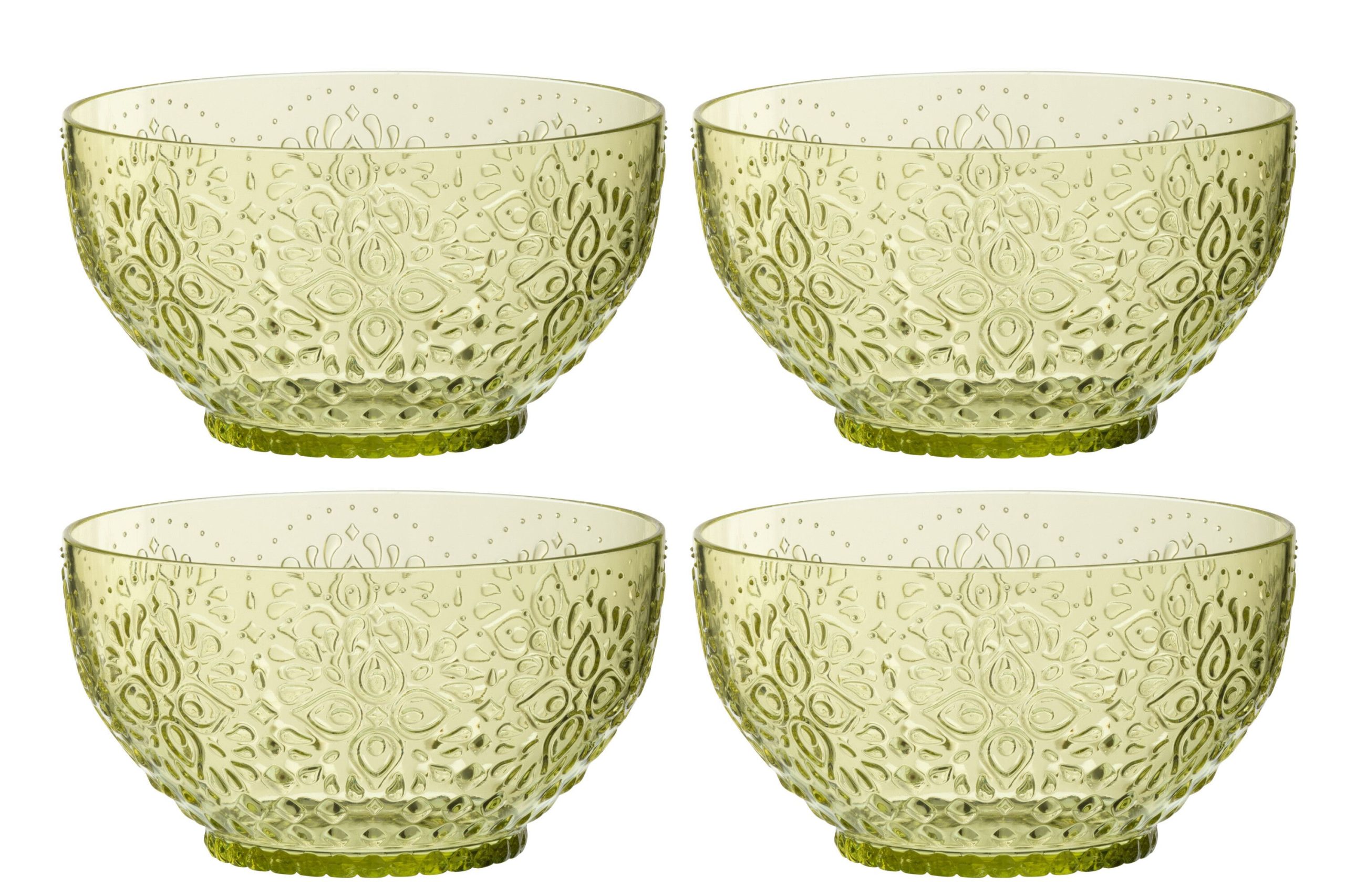 Boite 4 bols plastque vert