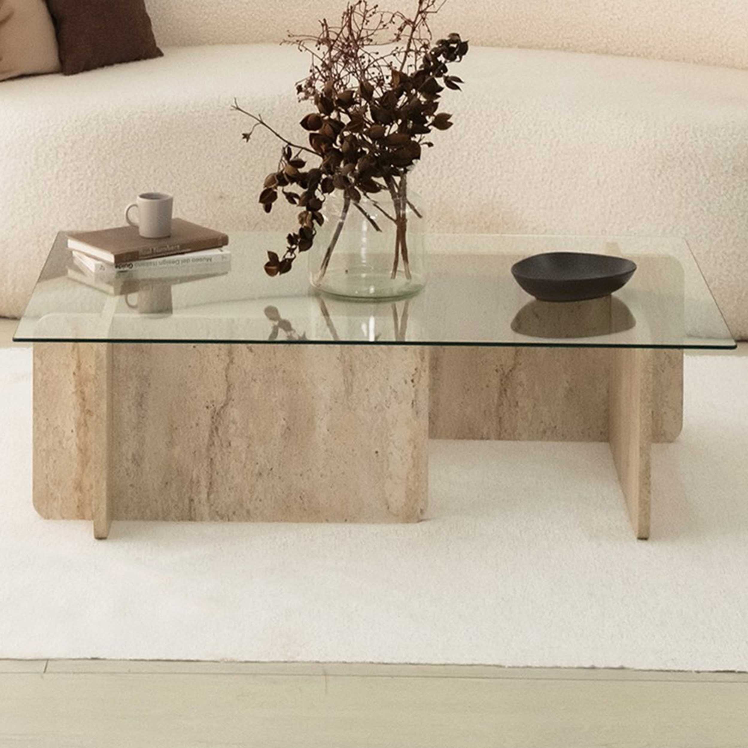 Escape Table basse | 100 % MÉLAMINE | Travertin