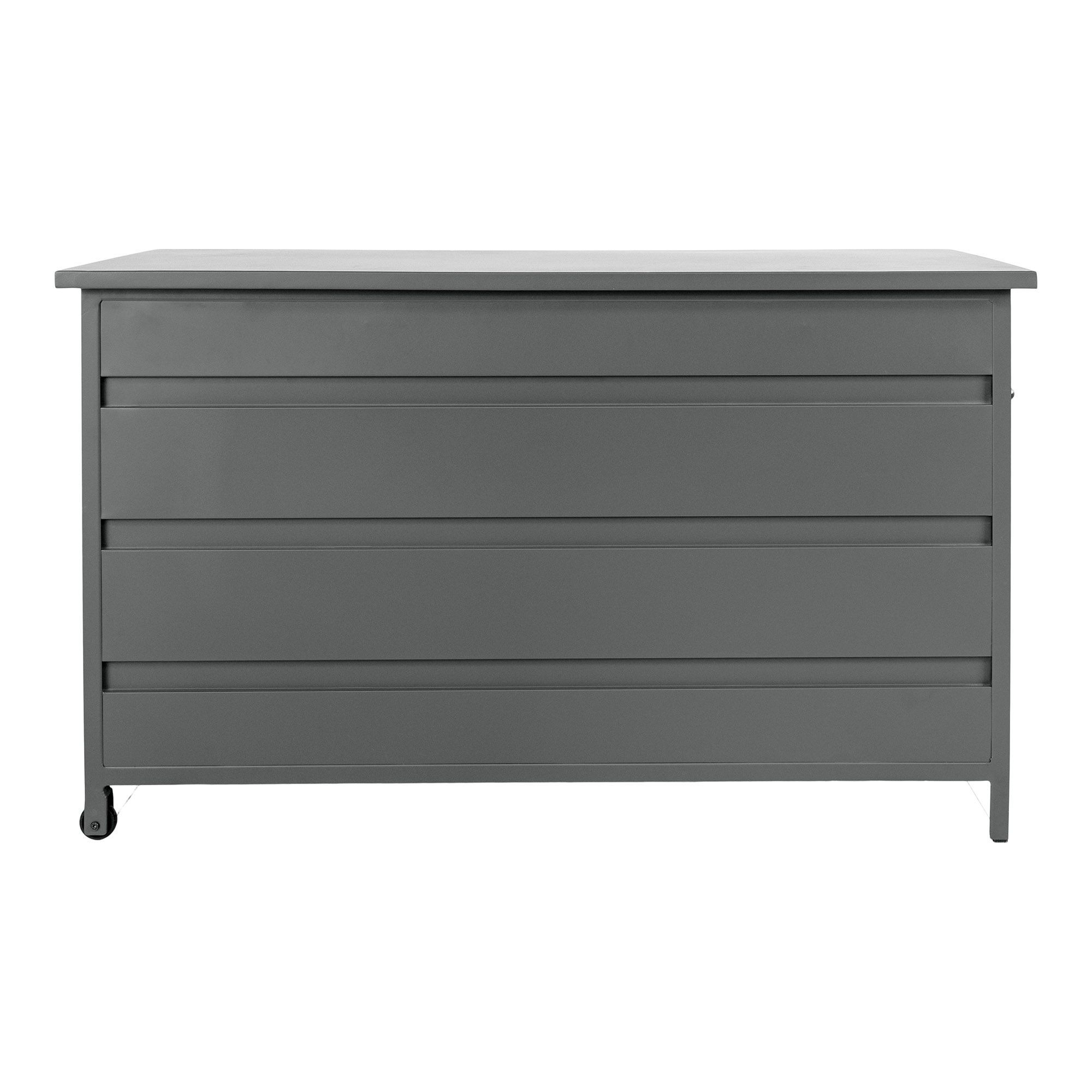 Boîte à coussins Cassis 650L - gris aluminium