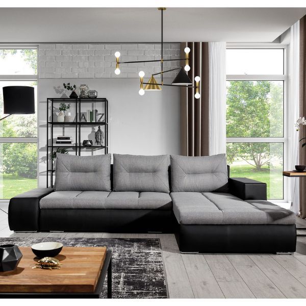 Siège d'angle Ottavio | 275 x 180 x 80 cm | Gris