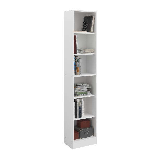 Bibliothèque Hobby 41 cm de longueur-5 étagères-blanc