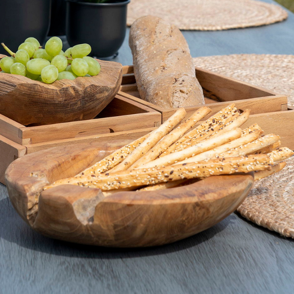 Bol Rio en bois de teck - Inspiré par la nature Ø20x8 cm