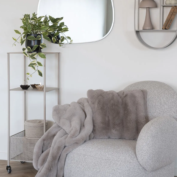 Chariot métallique Torres - acier, 3 étagères, sable.