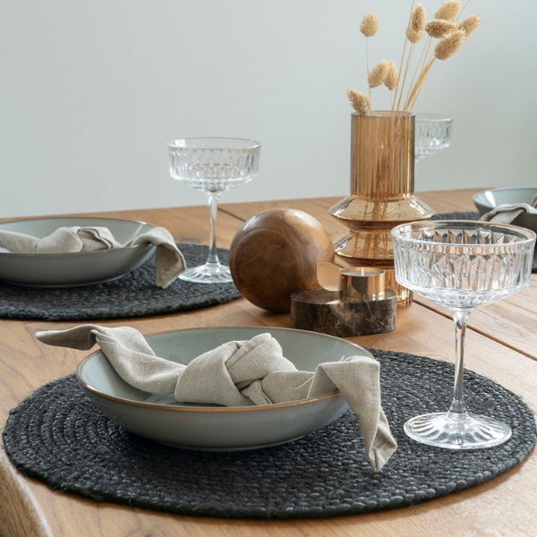Set de sets de table Bombay - Dark Grey, Set of 4