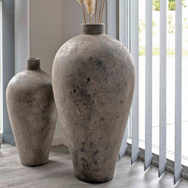 Pot décoratif en terre cuite brune - Ø40x80 cm