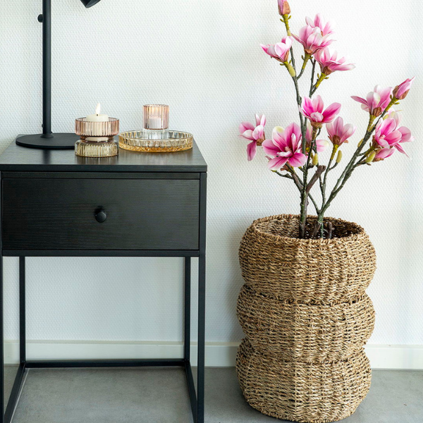 Arbre Magnolia Artificiel - Vert/Rosa 75 cmgetHeight PE Plastic