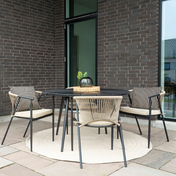 Tapis Menorca Sand - PET recyclé, ø180 cm