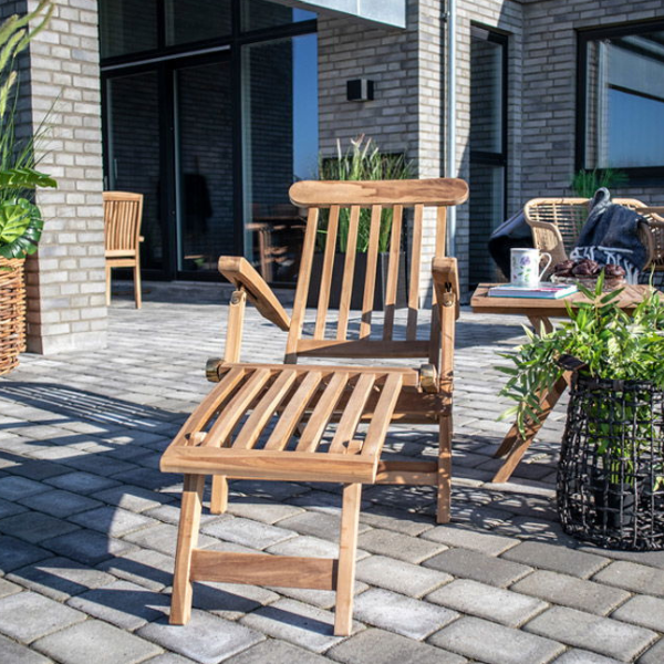 Chaise de terrasse en teck Arrecife - Naturel