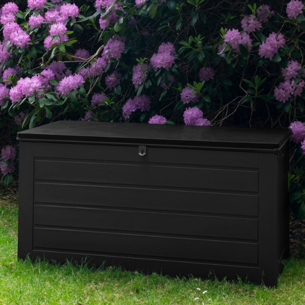 Boîte à coussins Dubrovnik - 146,5x71x75 cm - 680 L - noir