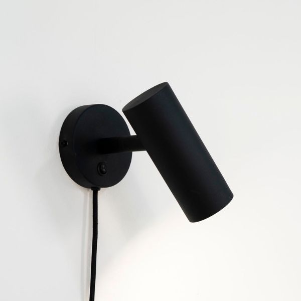 Applique Parisien | 15 x 10 x 22 cm | Noir / Métal - Cordon de 190 cm