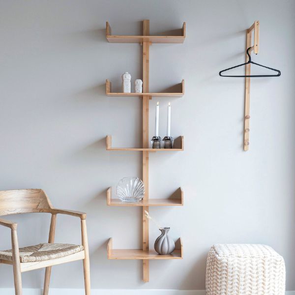 Villa Shelf - Etagère murale en bambou, finition naturelle