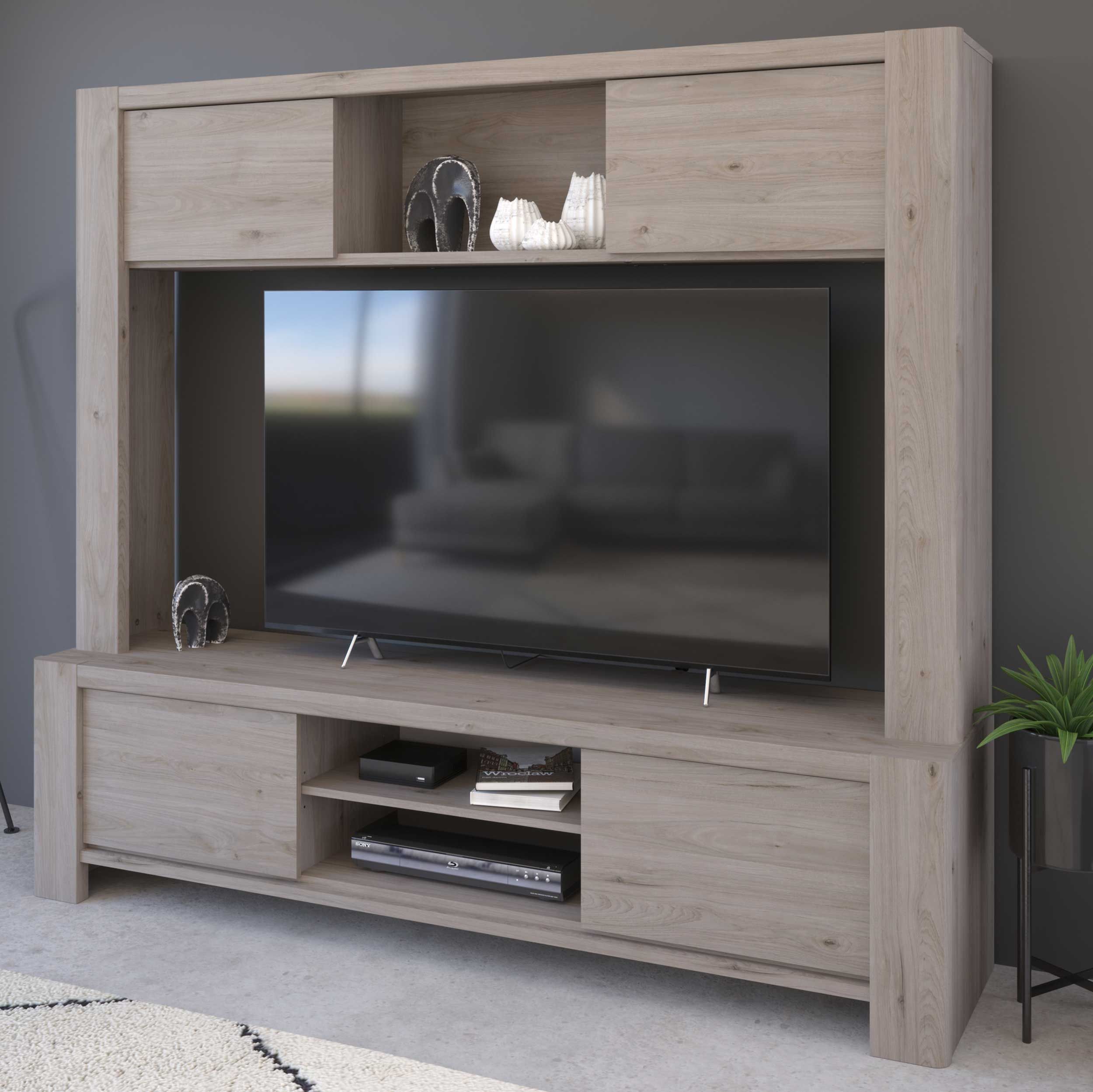 Meuble TV Porto 180cm - gris