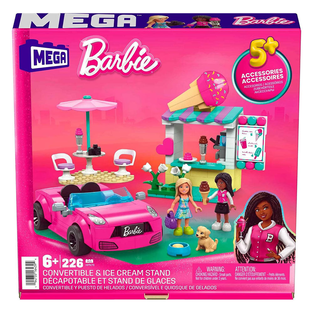 Mega Barbie Convertible et Ice Cream Stand Playset