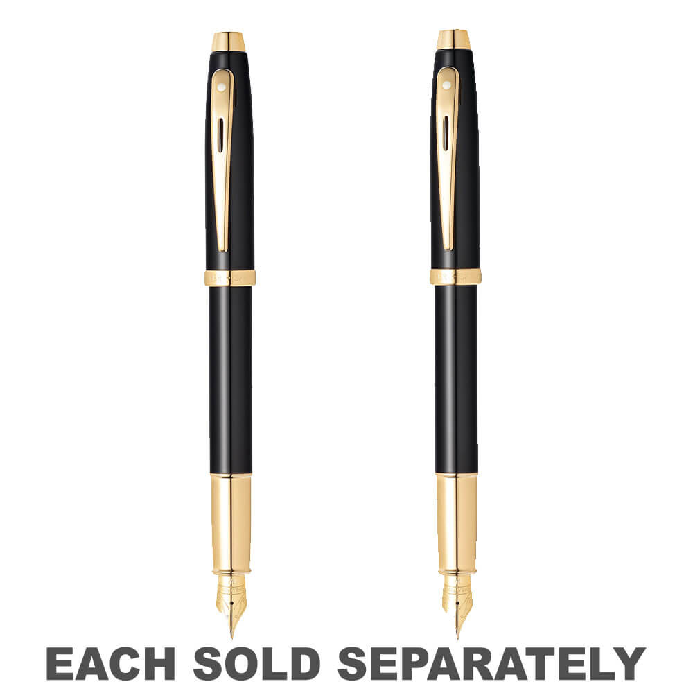 Sheaffer 100 Lacquer noire avec stylo de fontaine en or