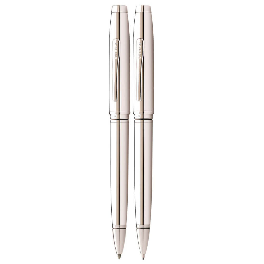 Cross Coventry Lustrous Polished Chrome Pen et Crayer Set