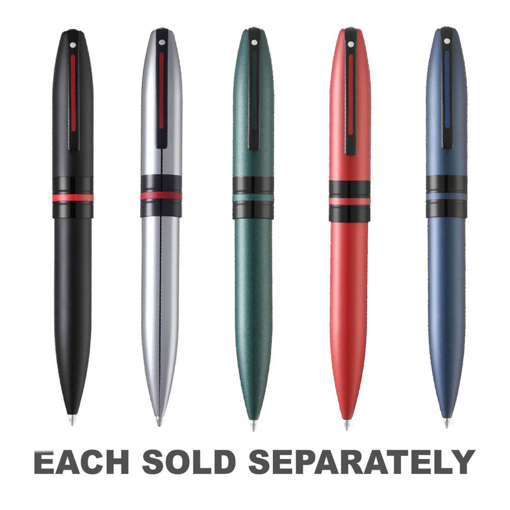 Stylo à bille icône avec garniture PVD noire brillante