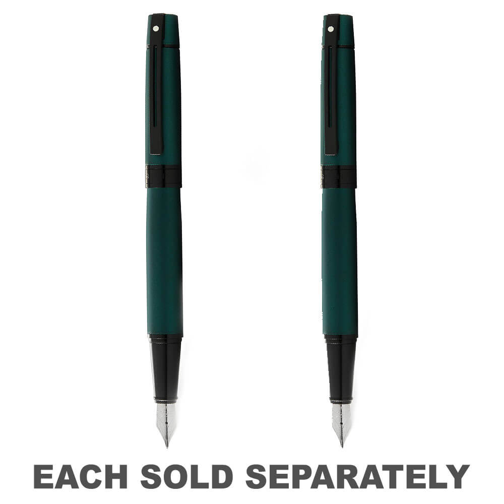 Sheaffer 300 Fountain Pen avec garniture noire (vert mat)