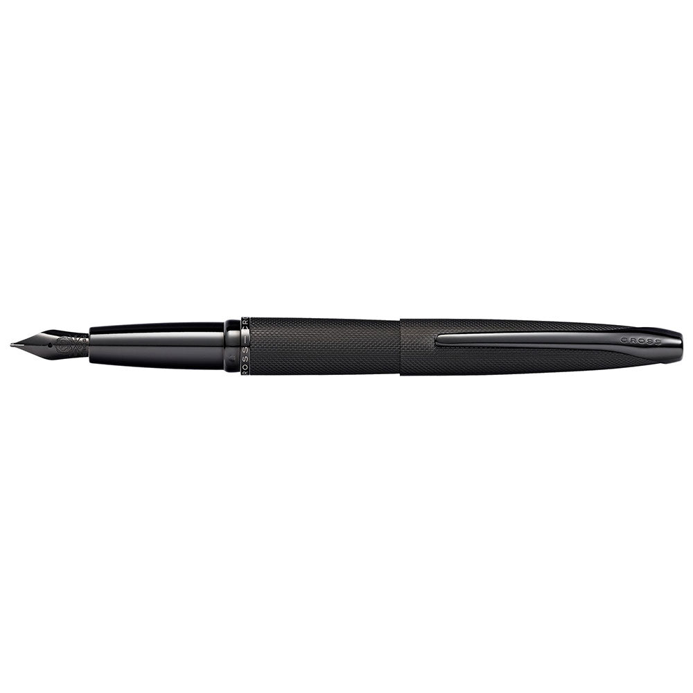 Cross ATX Brossed Fountain Pen avec PVD (noir)
