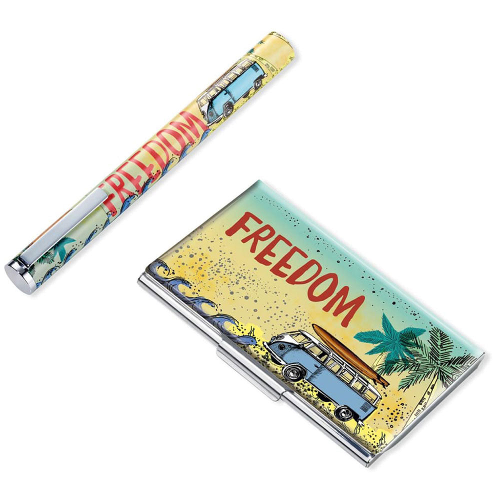 Troika Volkswagen Rollerball Pen et ensemble de cas de carte de visite