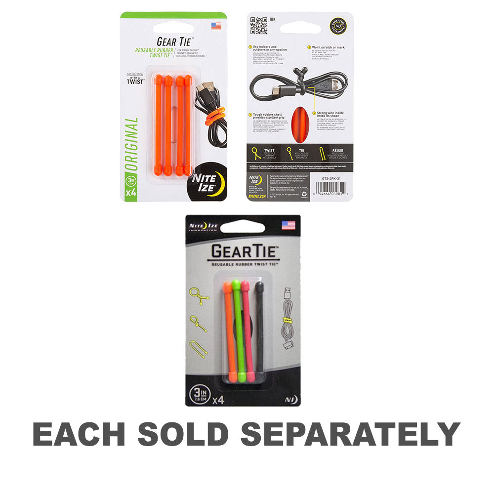 Nite ize Gear Tie 8cm 4pk