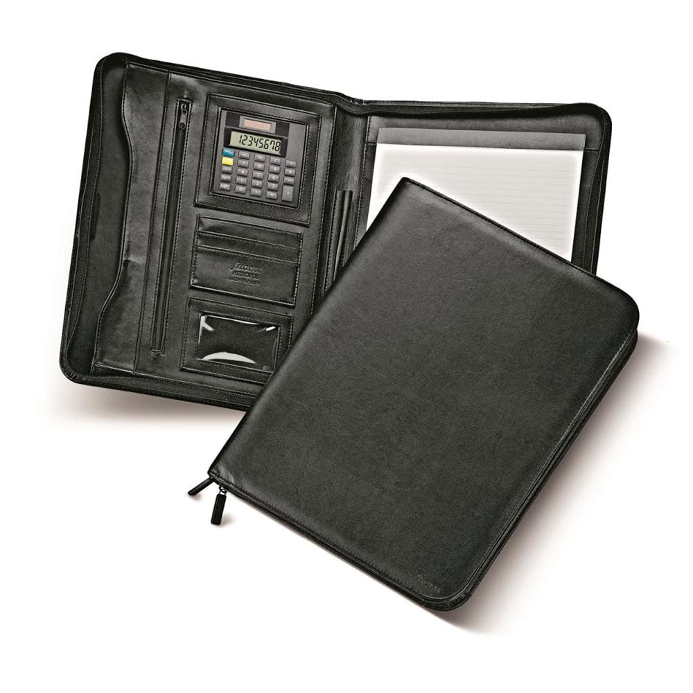 Filofax Metropol A4 Folio zippé avec calculatrice (noir)