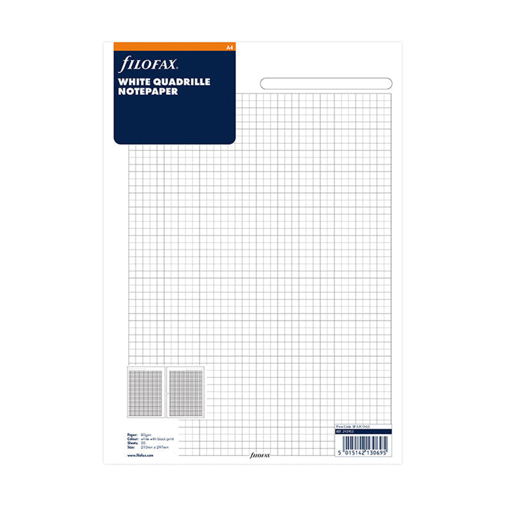 Filofax Quadrille A4 Notepaper Recharge 20pk