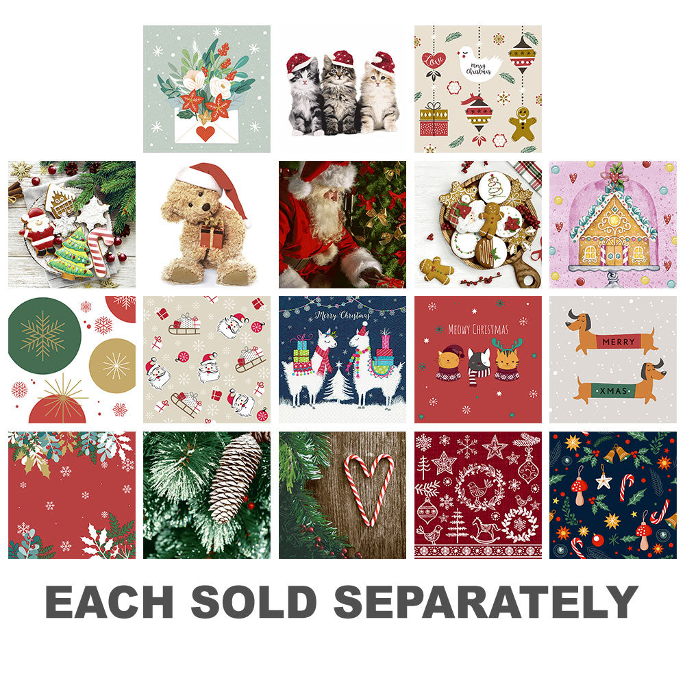 Napkins pour le déjeuner sur le thème de Noël