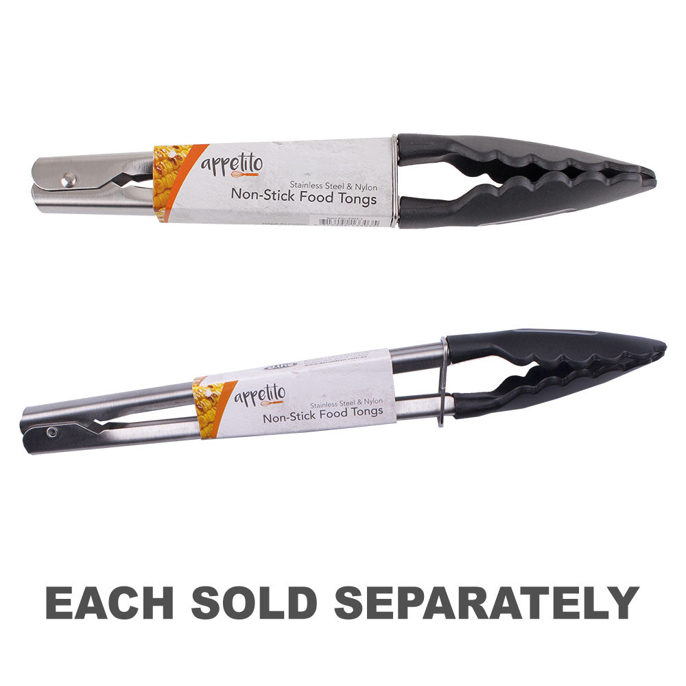 Tentres en acier inoxydable appétit avec tête de nylon (noir)