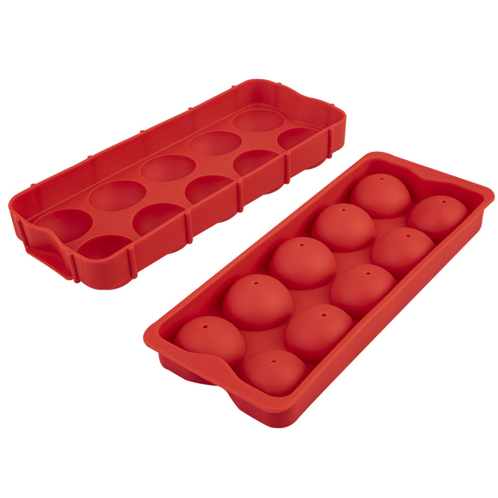 Plateau de glaçon rond en silicone appétito (rouge)