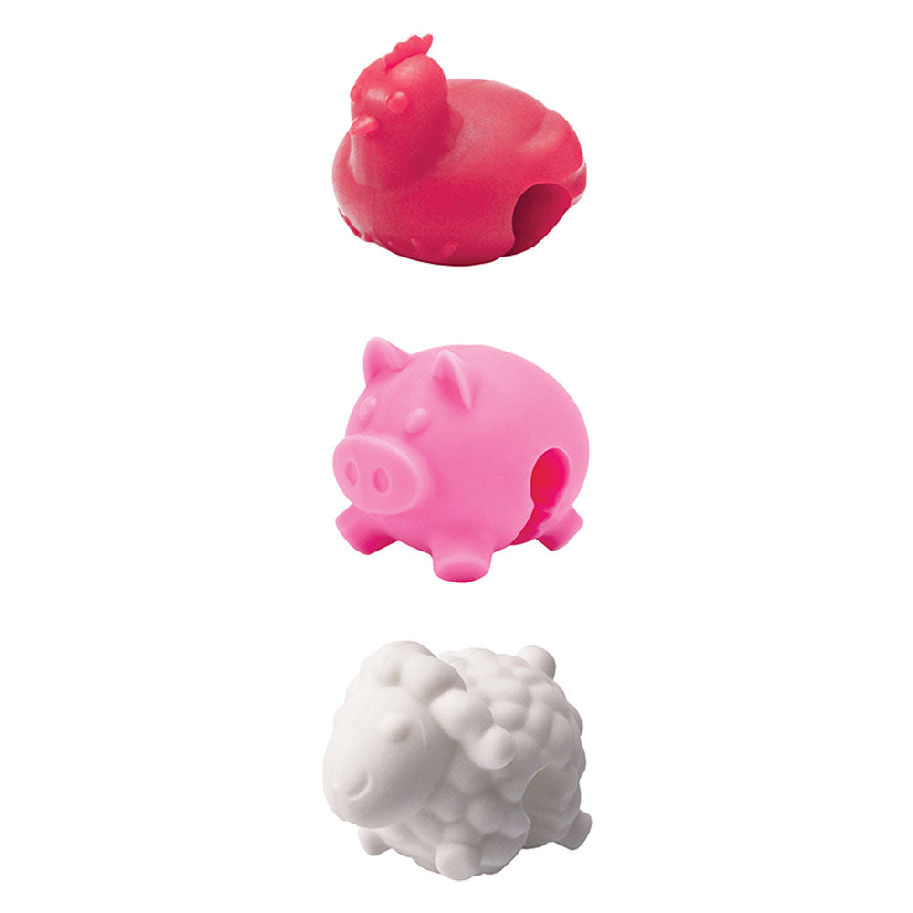 Tovolo Farm Animals Pot-Couvert Chiftors (ensemble de 3)