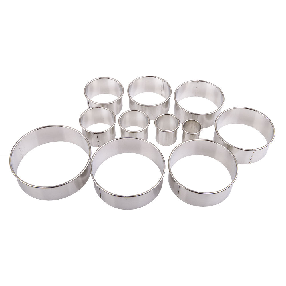 Cuire quotidien rond des coupeurs simples dans l'étain (ensemble de 11)