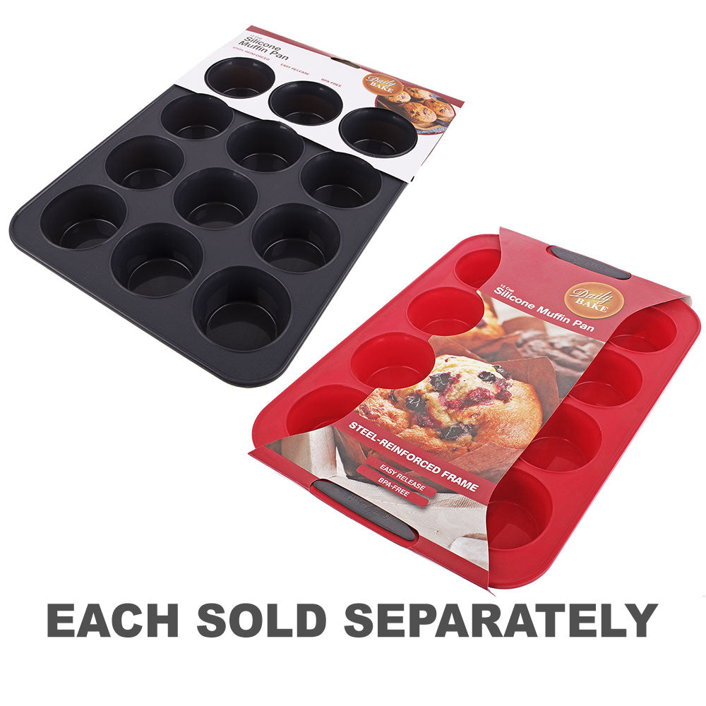 Pan de muffins à 12 tasses en silicone quotidienne