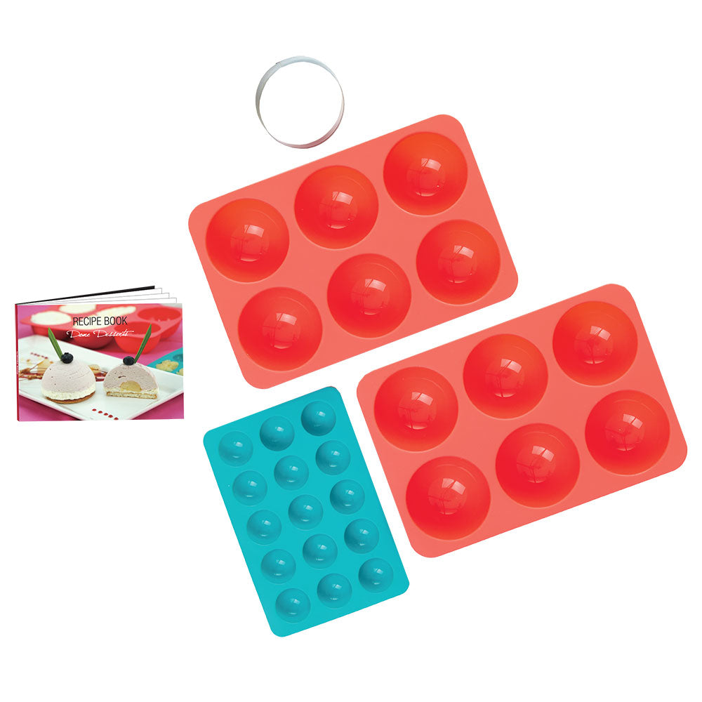 Ensemble de cadeaux de moisissure de moule à dessert de dôme en silicone au four à 5 pièces à 5 pièces