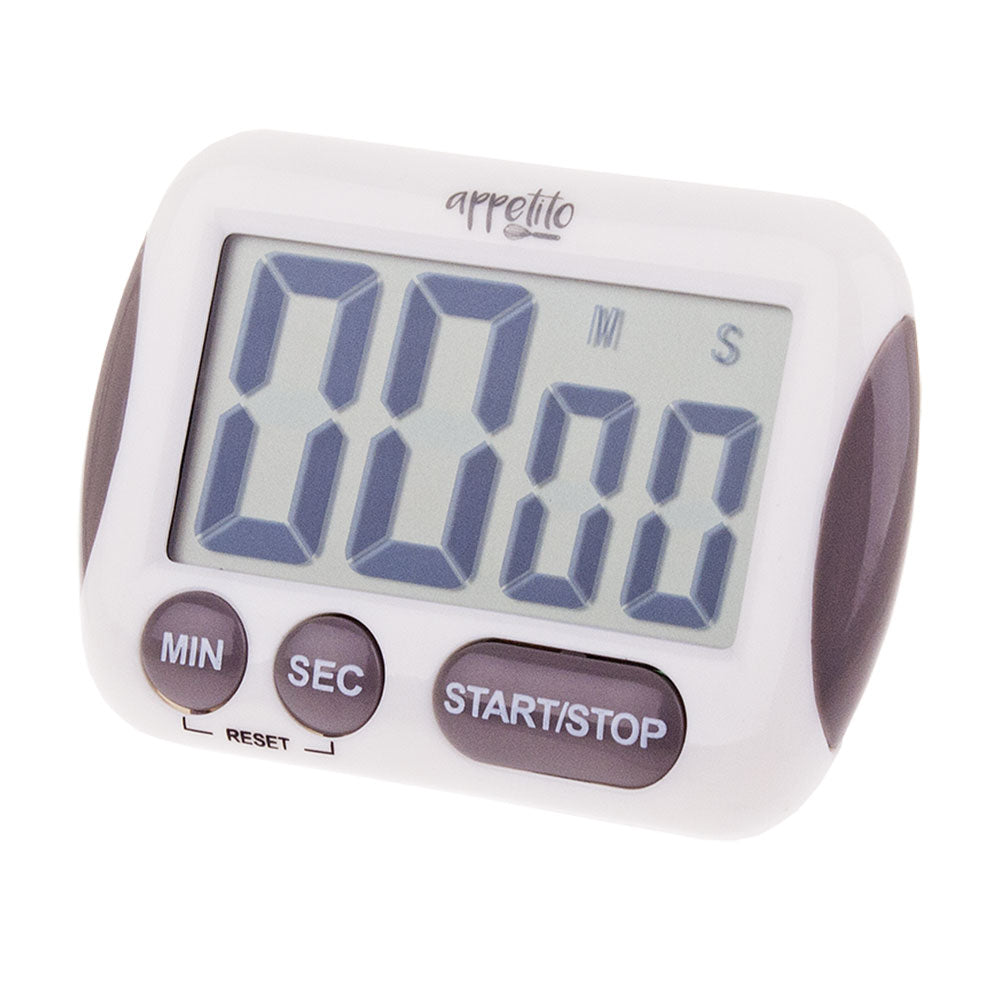 Timer numérique Appetito 100 minutes avec écran LCD (blanc)