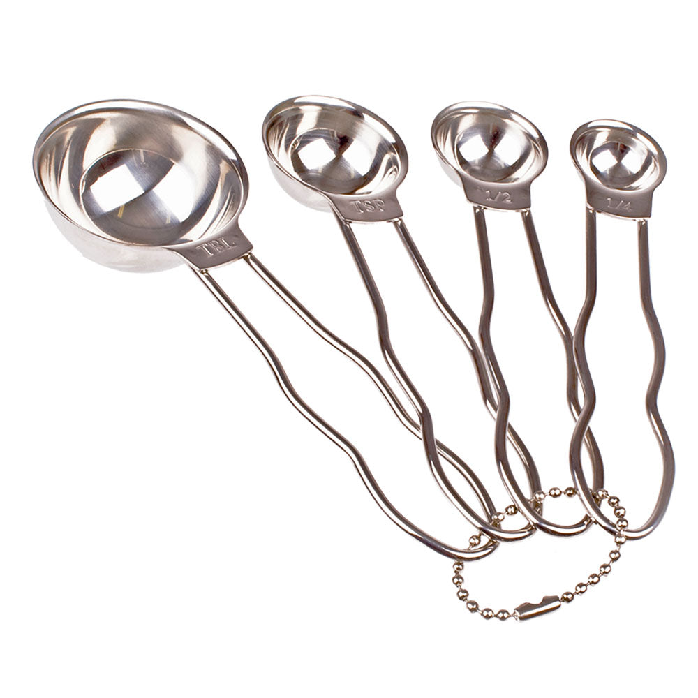 Cuillères à mesure de l'appétit en acier inoxydable (ensemble de 4)